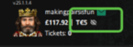 Tournament money balance